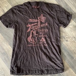 Lucky brand t-shirt. Medium. Dark brown/black. Great condition.